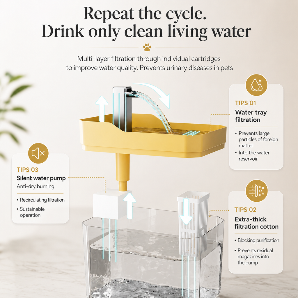 RosyPaw™ Filtered Pet Water Fountain
